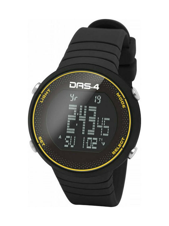 DAS.4 Digital Watch Battery with Blue Rubber Strap