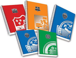 Skag Spiral Notebook Ruled A6 60 Sheets 2 Subjects University 1pcs (Μiscellaneous Designs/Colors)