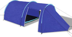 vidaXL Σκηνή Camping Τούνελ Μπλε για 4 Άτομα 395x180x100εκ.