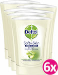 Dettol Aloe Vera Soft On Skin Hard on Dirt No-Touch Recharge 6 x 250ml