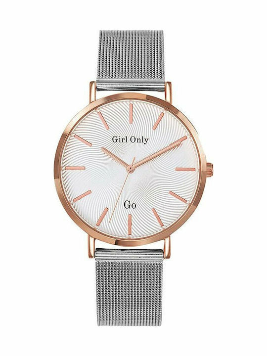 Go Girl Only Women's Watch 36mm Battery with Silver Stainless Steel Bracelet