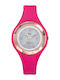 Go Girl Only Ladies Crystals Women's Watch with Fuchsia Rubber Strap