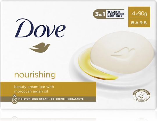 Dove Moroccan Argan Oil Μπάρες Σαπουνιού 4x90gr
