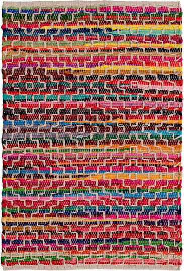 Synchronia Mandira Teppich Rechteckig Synthetisch,Polyester/Cotton/Leather Mehrfarbig