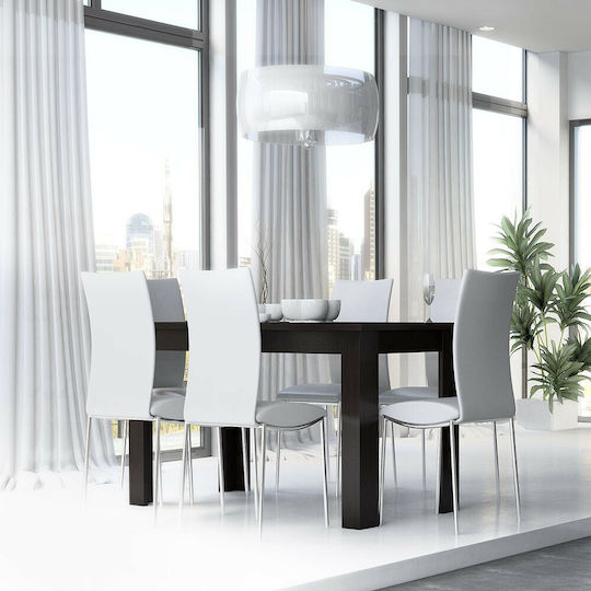 Νο 80 Tisch Küche Ausziehbar Holz Wenge 120(+40)x78x78cm