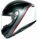 AGV K6 Minimal Matt Black/White/Red Motorradhelm Volles Gesicht 1220gr