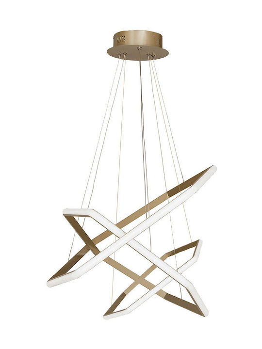 Ondaluce So.Stardust/3 Pendant Lamp with Built-in LED Gold
