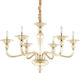 Ideal Lux Danieli Sp6 Chandelier Candlestick 6xE14 Honey 159942