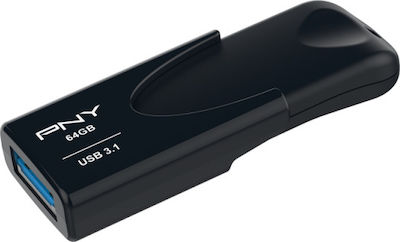 PNY Attaché 4 64GB USB 3.1 Stick Black