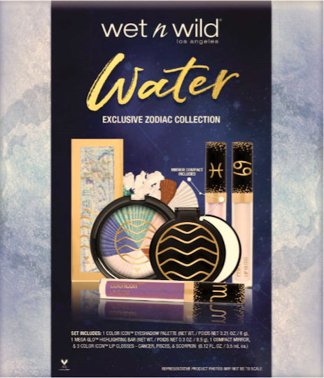 Wet n Wild Exclusive Zodiac Σετ Μακιγιάζ για Πρόσωπο, Μάτια & Χείλη Water Element 6τμχ