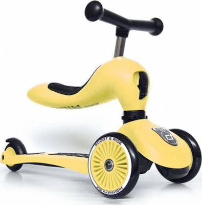 Scoot & Ride Trotinetă pentru Copii Pliabil Highwaykick 1 3 roți cu scaun pentru 1-5 Ani Galben