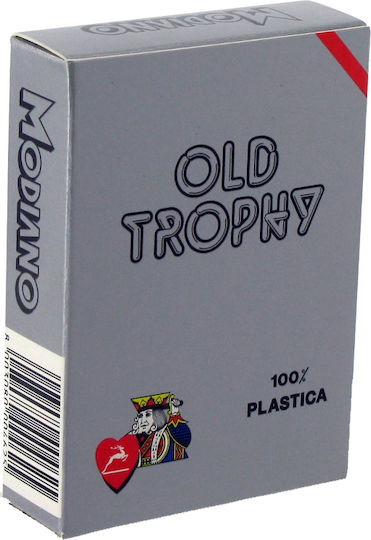 Modiano Old Trophy Poker Τράπουλα Πλαστική για Poker Κόκκινη