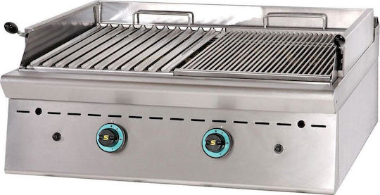 Sergas GR8S9 LPG Commercial Lava Stone Grill 20kW 80x90x38cm