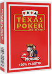 Modiano Texas Poker 2 Jumbo Pachet de cărți Plastică pentru Poker Roșie