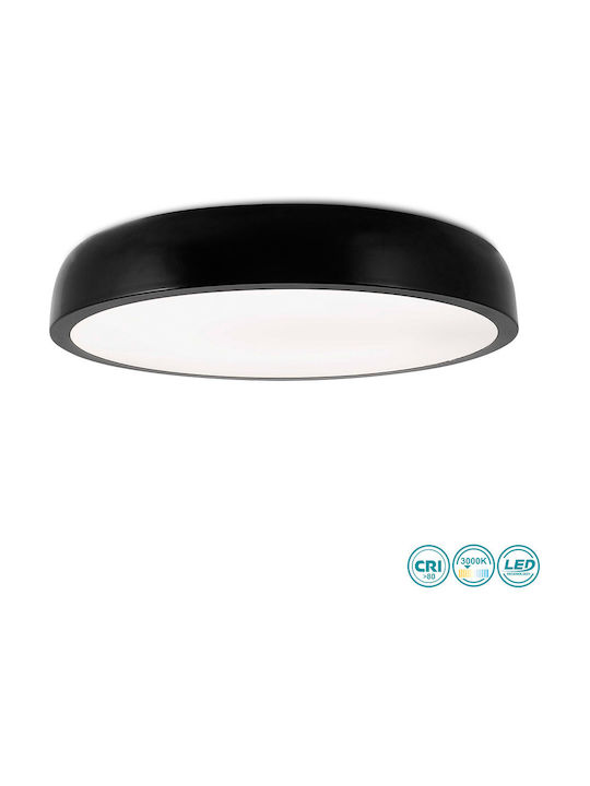 Faro Barcelona Cocotte Modern Glass Ceiling Light with Integrated LED Black