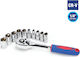 WorkPro Set de chei tubulare și clichet 1\4" 11buc