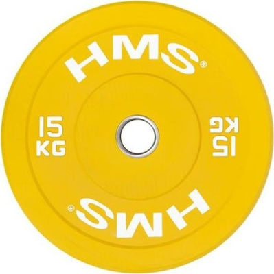 HMS Scheibenset Olympischen Typs Gummierte 1 x 15kg Φ50mm