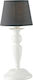 Fan Europe Favola Metal Table Lamp for Socket E14 with Gray Shade and White Base