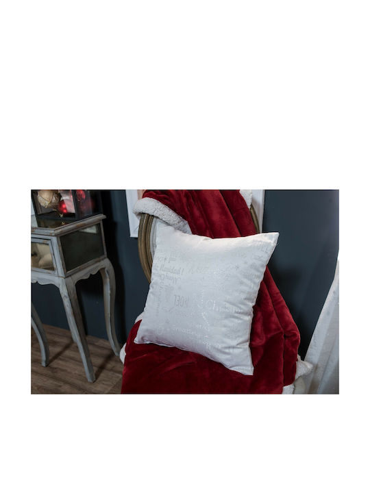 Teoran Christmas Decorative Square Pillowcase Frozen White 65x65pcs