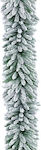 JK Home Decoration Weihnachtliche Girlande Plastik 35cm Weiß 270x35cm 1Stück Verschneit