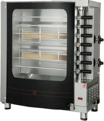 North Gas64N Spieß-Grill LPG 6.6kW mit Abmessungen 38x69x84cm