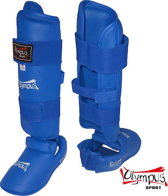 Olympus Sport WKF Style Shin Guards Adults Blue