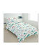 Viokarpet Sheet Set Single Cotton Fairy 722 White 170x260cm 3pcs