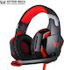 Kotion Each G2000 Over Ear Gaming Headset με σύνδεση 3.5mm / USB Κόκκινο