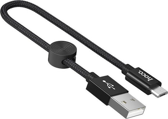 Hoco X35 Braided USB 2.0 spre micro USB Cablu Negru 0.25m 1buc