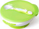 Kidsme Suction Bowl with Ideal Temperature Feeding Spoon Set Lime