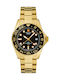 Swiss Alpine Military by Grovana Men's Watch 43mm Battery with Gold Metal Bracelet