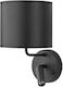 TK Lighting Enzo Modern Lamp Wall with Socket E27 Black 25x25cm
