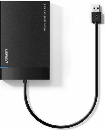 Ugreen Твърд диск кутия 2.5" SATA III с връзка USB 3.0 в Черен цвят