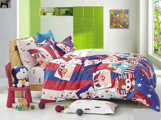 Mc Decor Kids Duvet Cover Single Multicolour