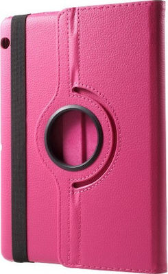 Rotating Flip Cover Piele artificială Rotativă Fuchsia (MediaPad T3 10 9.6 - MediaPad T3 10 9.6)