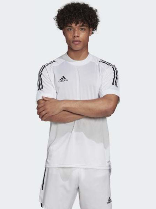 Adidas Condivo 20 Training Αθλητικό Ανδρικό T-shirt Λευκό με Λογότυπο