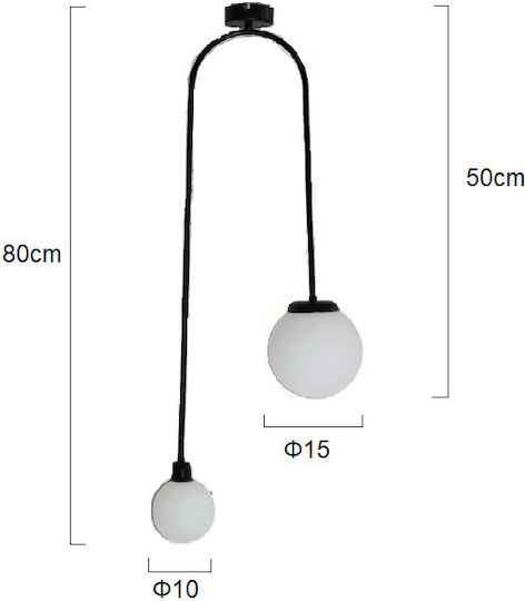 Gallis Bell Rope II Pendant Light Black