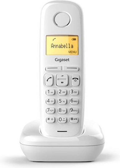 Gigaset A170 Cordless Phone with Greek Menu White