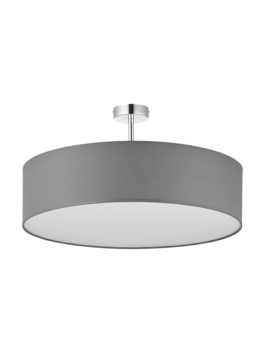 TK Lighting Vienna Μοντέρνα Υφασμάτινη Πλαφονιέρα Οροφής με Ντουί E27 σε Γκρι χρώμα 60cm