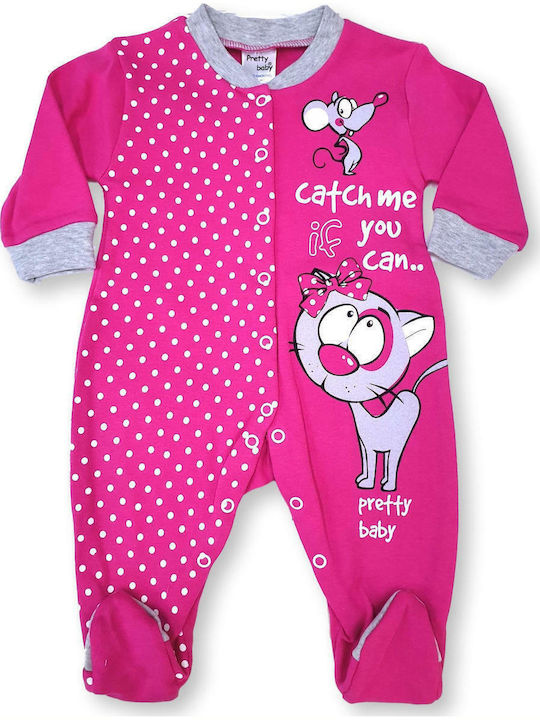 Pretty Baby Baby Bodysuit Long-Sleeved Fuchsia