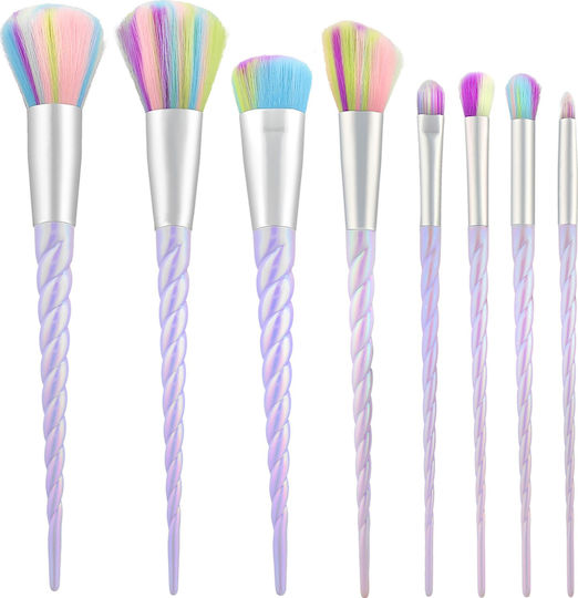 Tools for Beauty Επαγγελματικό Σετ με Πινέλα και Σφουγγαράκια Μακιγιάζ Unicorn Brush Set 8τμχ