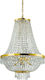 Ideal Lux Caesar SP12 Полилей 12xG9 Ø55см с Кристали Златист 114743