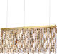 Ideal Lux Elisir SP6 Chandelier with Crystals 6xG9 Gold 80cm 200064