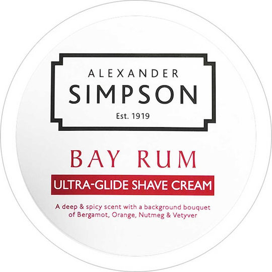 Simpsons Ultra Glide Shave Cream Bay Rum Κρέμα Ξυρίσματος 180ml