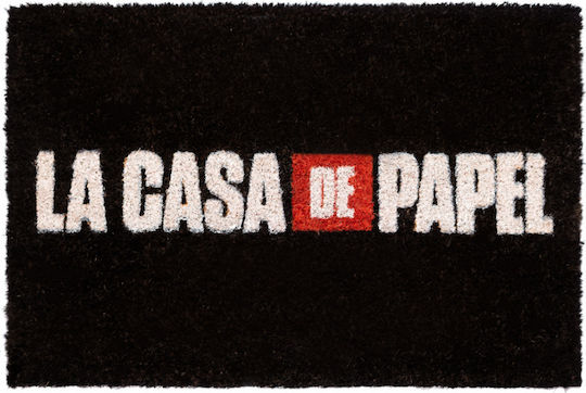 Pyramid International Covor de Intrare din Cocos La Casa De Papel Money Heist Doormat Logo Negru 40x60buc
