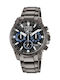 Lotus Watches Ανδρικό Ρολόι 48mm Χρονογράφος Μπαταρίας με Μαύρο Μεταλλικό Μπρασελέ