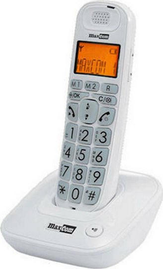 MaxCom MC6800 Cordless Phone with Speaker Suitable for Seniors White