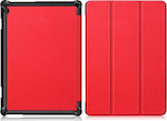 Magnetic 3-Fold Флип капак Изкуствена кожа Червен (Lenovo Tab M10 10.1" - Леново Таб М10 10.1") 101802952G