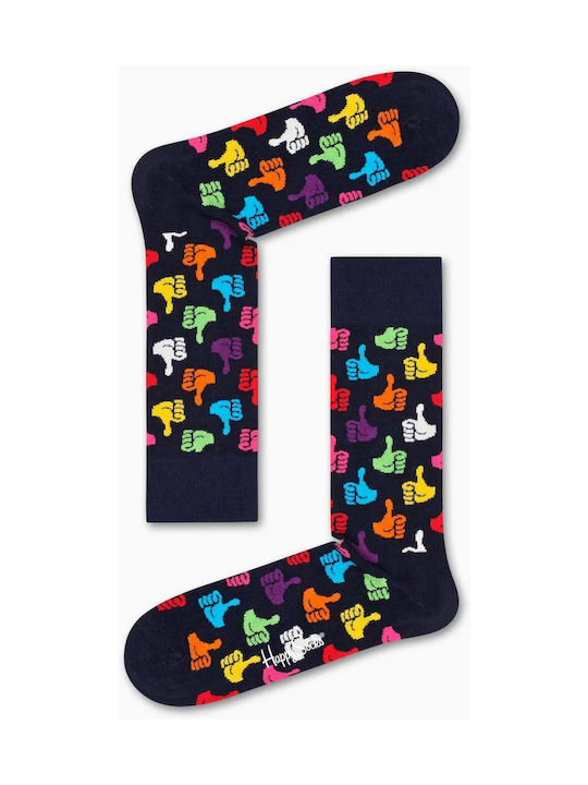 Happy Socks Thumbs Up Ανδρικές Κάλτσες με Σχέδια Πολύχρωμες