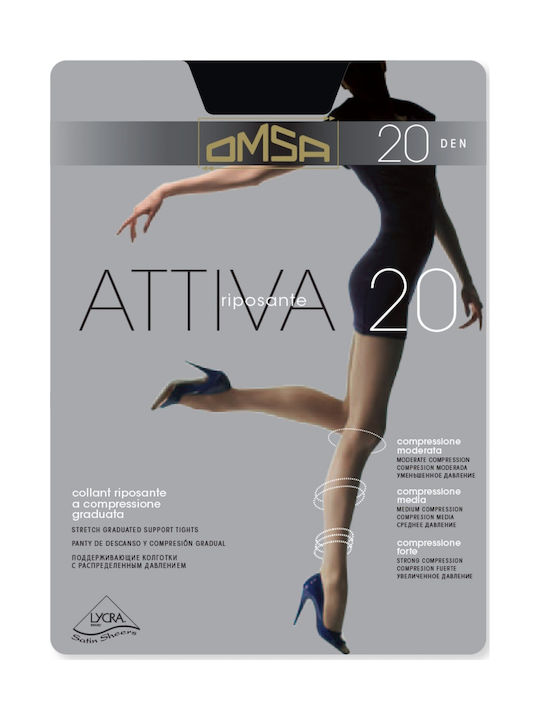 Omsa Attiva Women's Pantyhose 20 Den Castoro